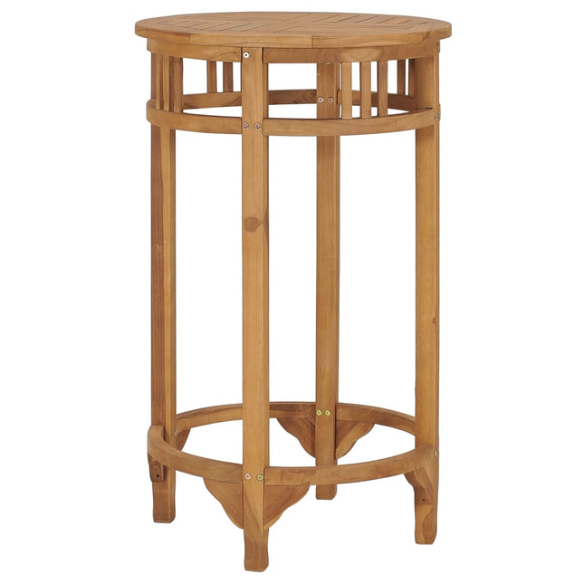 Set da Bar da Giardino 3 pz in Legno Massello di Teak