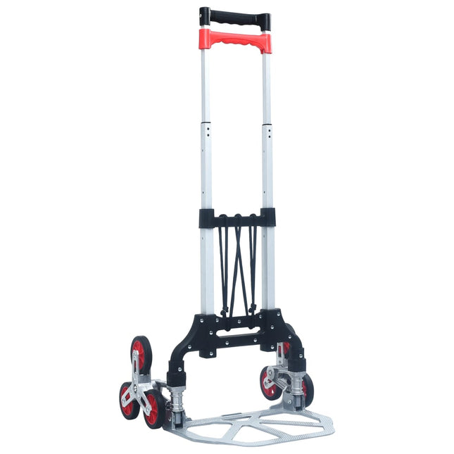 Carrello per Scale Pieghevole 70 kg in Alluminio Argento