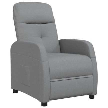 Poltrona Reclinabile in Tessuto Grigio Chiaro