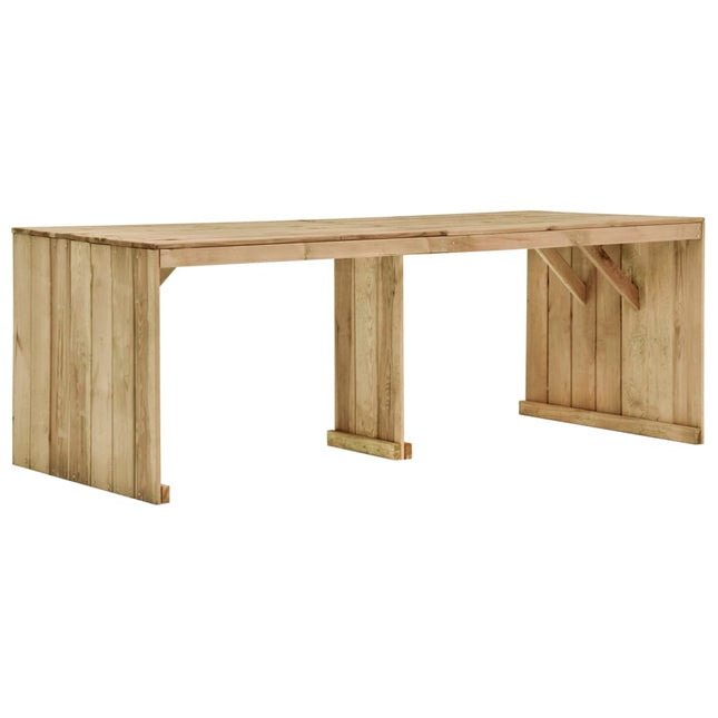 Set Pranzo da Giardino 7 pz in Legno di Pino Impregnato