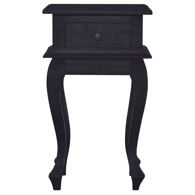 Comodino CaffÃ¨ Nero Chiaro 35x30x60cm Legno Massello di Mogano