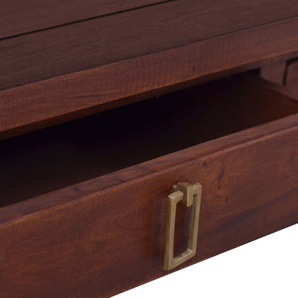 Tavolino Salotto Marrone Classico 100x50x30 cm Legno di Mogano