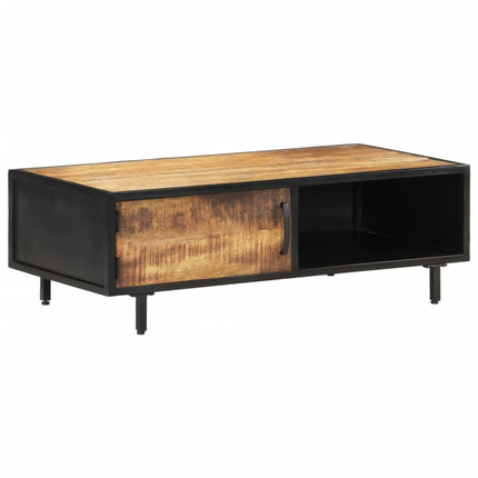 Tavolino da Salotto 105x50x35 cm in Legno di Mango Grezzo