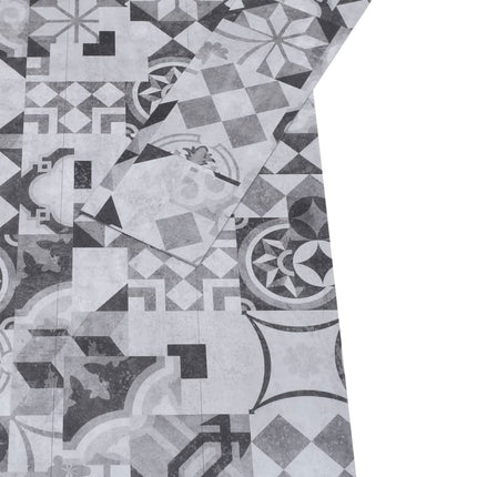 Listoni Pavimento in PVC 5,02 m² 2 mm Autodesivi Motivo Grigio