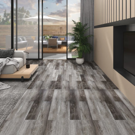 Listoni Pavimento PVC 5,02 m² 2 mm Autoadesivi Legno a Strisce
