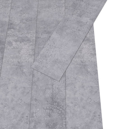 Listoni Pavimento in PVC 4,46 m² 3mm Autoadesivi Grigio Cemento