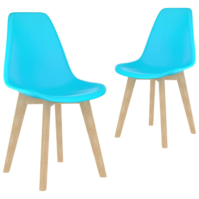 Sedie da Pranzo 2 pz Blu in Plastica