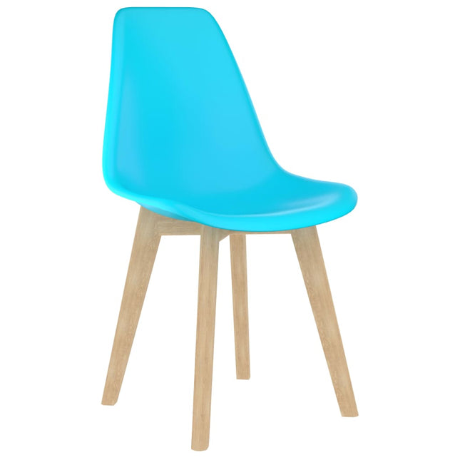 Sedie da Pranzo 6 pz Blu in Plastica