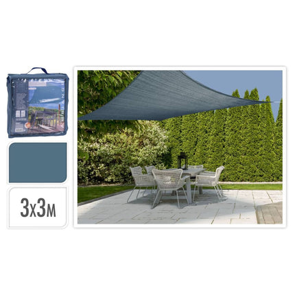 ProGarden Vela Parasole 3x3 m Blu Quadrata