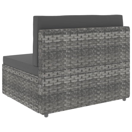 Set Divani da Giardino 6 pz in Polyrattan Grigio