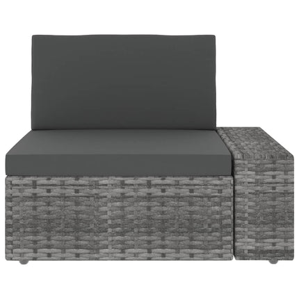 Set Divani da Giardino 6 pz in Polyrattan Grigio