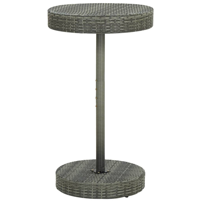 Tavolo da Giardino Grigio 60,5x106 cm in Polyrattan