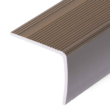 Profili a L per Gradini 5 pz in Alluminio 90 cm Marrone