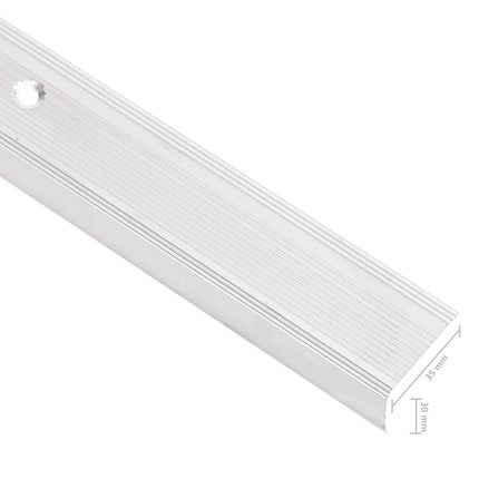 Profili a L per Gradini 15 pz in Alluminio 100 cm Argento