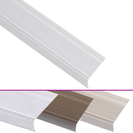 Profili a L per Gradini 5 pz in Alluminio 67 cm Argento