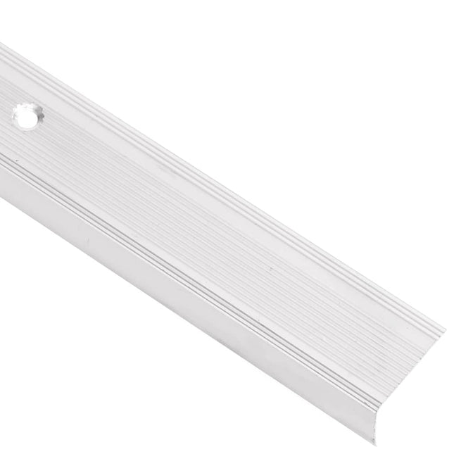 Profili a L per Gradini 10 pz in Alluminio 67 cm Argento