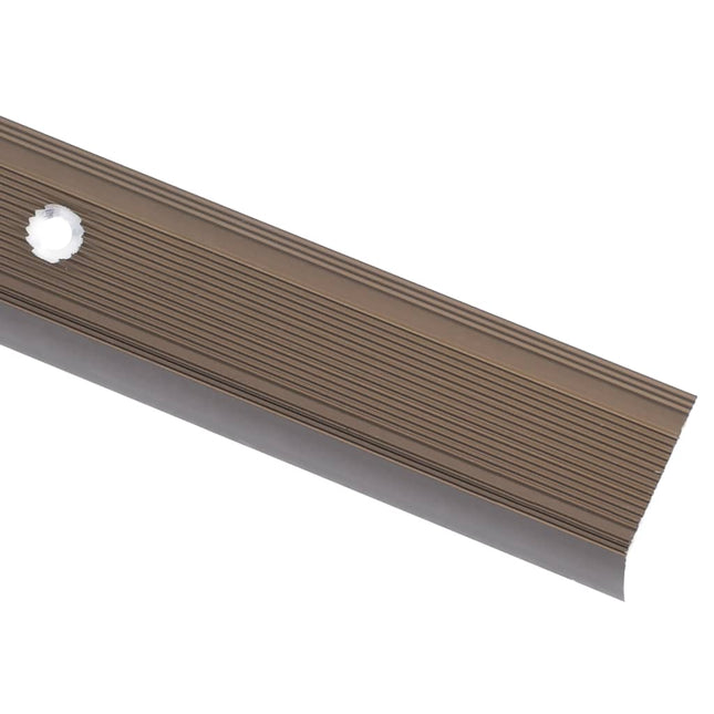 Profili a L per Gradini 10 pz in Alluminio 67 cm Marrone