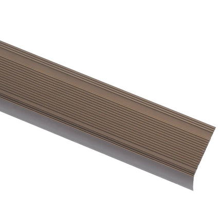 Profili a L per Gradini 15 pz in Alluminio 67 cm Marrone