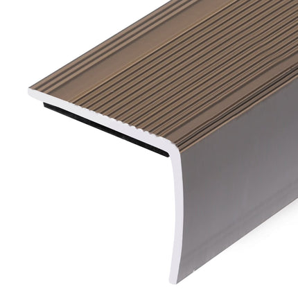 Profili a L per Gradini 15 pz in Alluminio 67 cm Marrone