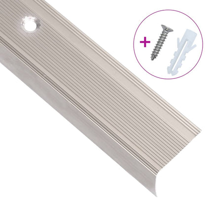 Profili a L per Gradini 30 pz in Alluminio 67 cm Champagne