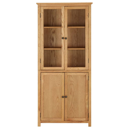 289180 vidaXL Libreria con 4 Ante 80x35x180 cm Rovere Massello e Vetro