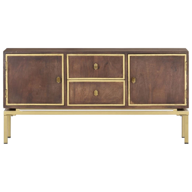 Credenza 120x29x60 cm in Legno Massello di Mango