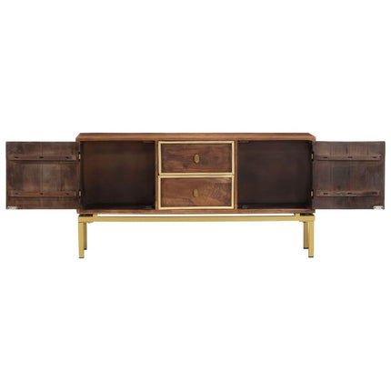 Credenza 120x29x60 cm in Legno Massello di Mango