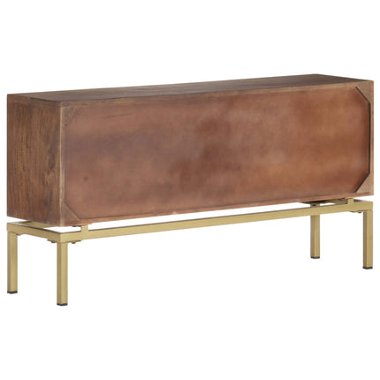 Credenza 120x29x60 cm in Legno Massello di Mango