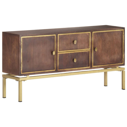 Credenza 120x29x60 cm in Legno Massello di Mango