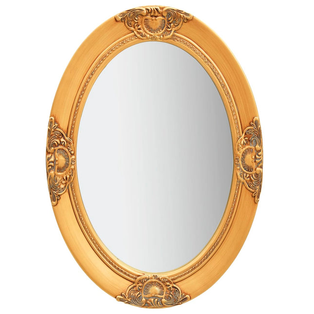 Specchio da Parete Stile Barocco 50x70 cm Oro