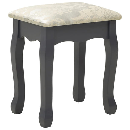 Tavolo da Trucco e Sgabello Grigio 75x69x140 cm Legno Paulownia