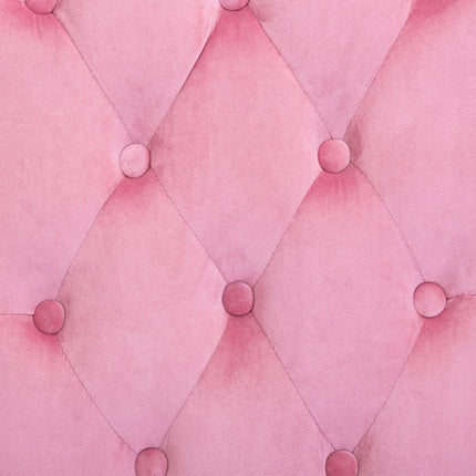 Sedia da Pranzo Rosa in Velluto