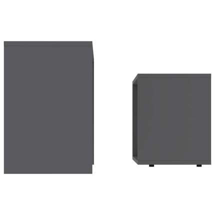 Set Tavolini da Salotto Grigio 48x30x45 cm in Legno Multistrato