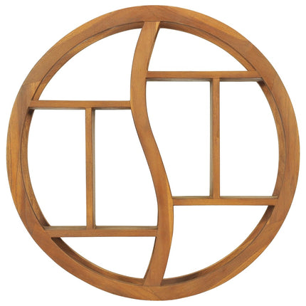 Mensola Yin Yang 60x15x60 cm in Legno Massello di Teak