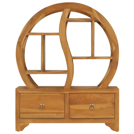 Armadietto con Mensola Yin Yang 68x26x83 cm in Legno di Teak