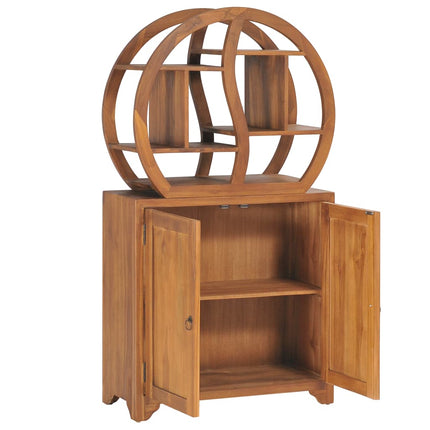 Armadietto con Mensola Yin Yang 70x30x130 cm in Legno di Teak