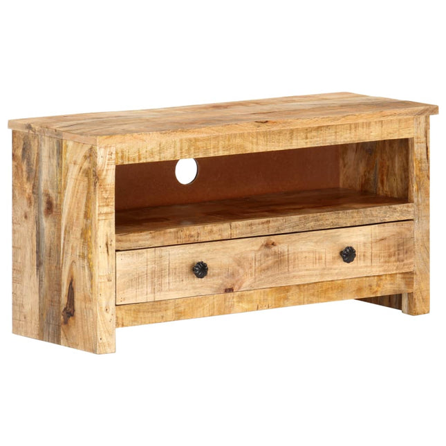 Mobile Porta TV 79x30x40 cm in Legno di Mango Grezzo