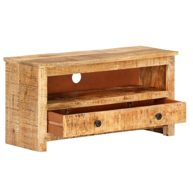 Mobile Porta TV 79x30x40 cm in Legno di Mango Grezzo