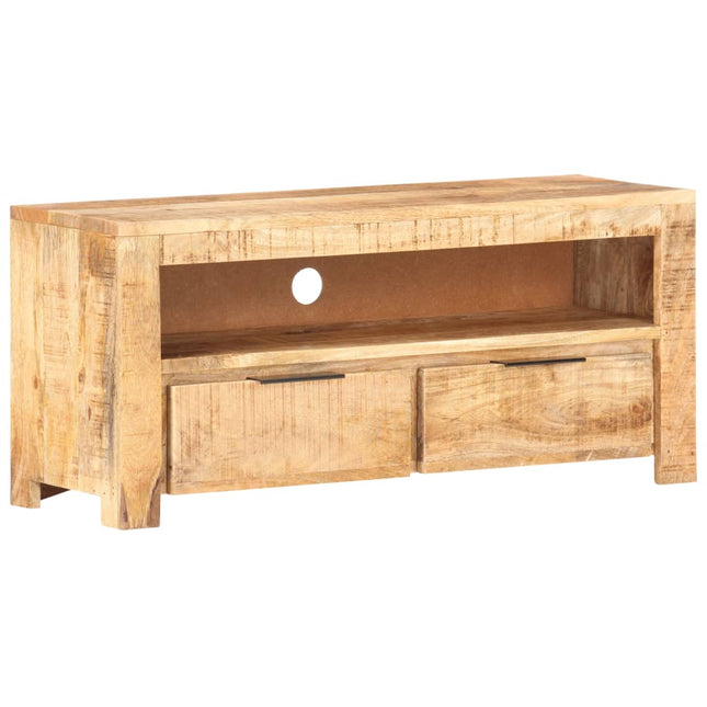 Mobile Porta TV 90x30x40 cm in Legno Massello di Mango Grezzo
