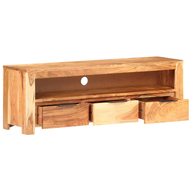Mobile Porta TV 119x30x41 cm in Legno Massello di Acacia