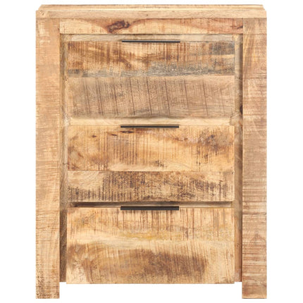 Credenza 59x33x75 cm in Legno Massello di Mango Grezzo