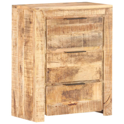 Credenza 59x33x75 cm in Legno Massello di Mango Grezzo