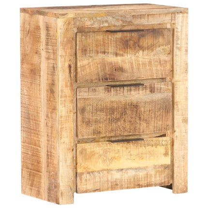 Credenza 59x33x75 cm in Legno Massello di Mango Grezzo