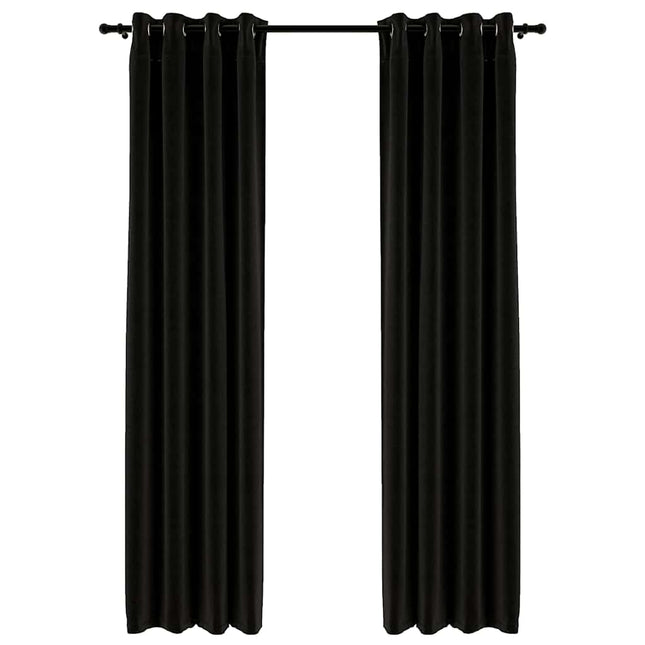 Tende Oscuranti Effetto Lino 2 pz 140x225 cm Antracite
