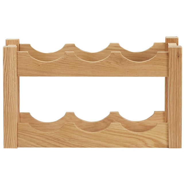 Cantinetta per 6 Bottiglie 37x21x21 cm Legno Massello di Rovere