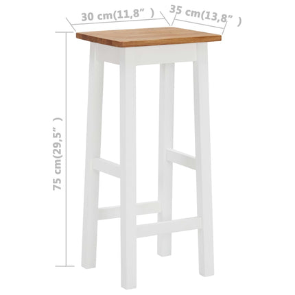 Scagelli da Bar 2 pz in Legno Massello di Rovere