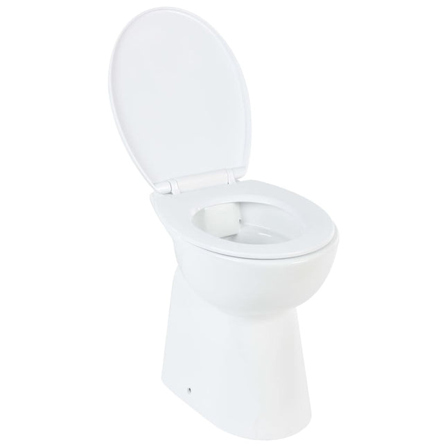 WC Sospeso con Design Senza Bordi 7 cm Più Alto Ceramica Bianca