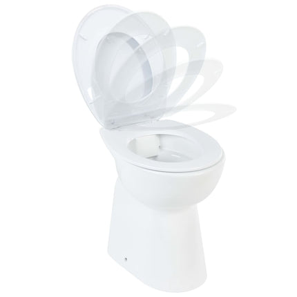 WC Sospeso con Design Senza Bordi 7 cm PiÃ¹ Alto Ceramica Bianca