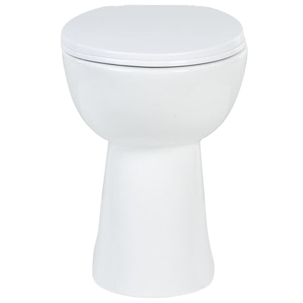WC Sospeso con Design Senza Bordi 7 cm PiÃ¹ Alto Ceramica Bianca