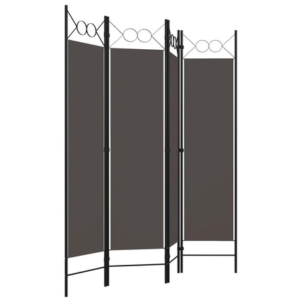 Paravento a 4 Pannelli Antracite 160x180 cm